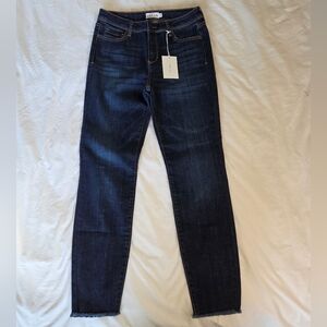 NWT CELLO Dark Blue Denim Skinny Jeans Raw Hem Size 9